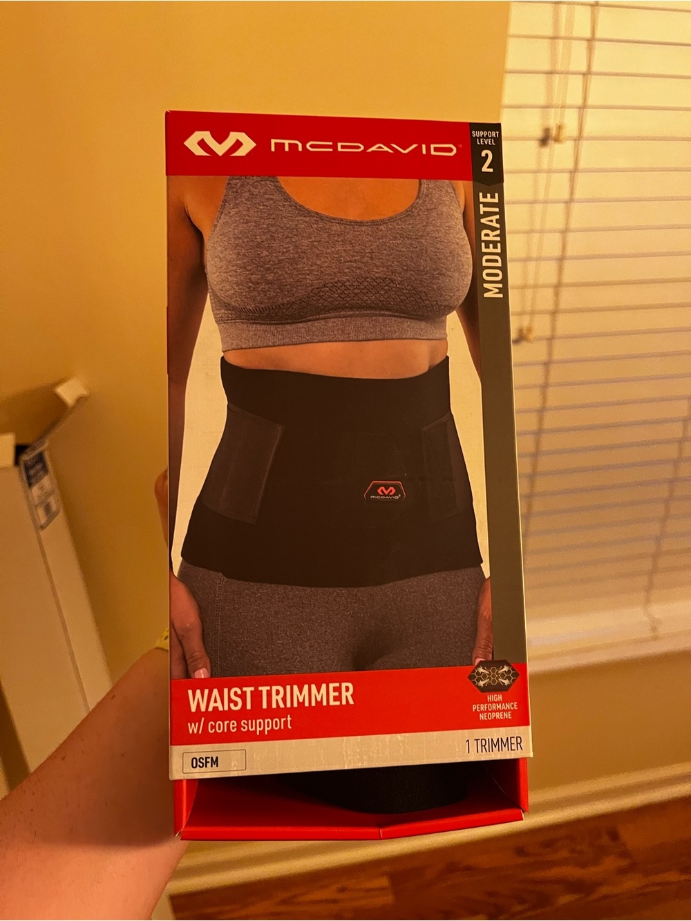 McDavid Black Waist Trimmer with Core Support